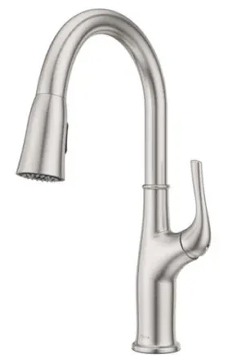 High Neck with Pulldown Sprayer - Brushed Satin Nickel 
